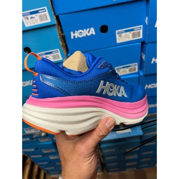 Hoka Men’s Sneakers Royal Blue Pink Size 8.5D NO BOX - Picture 2 of 4